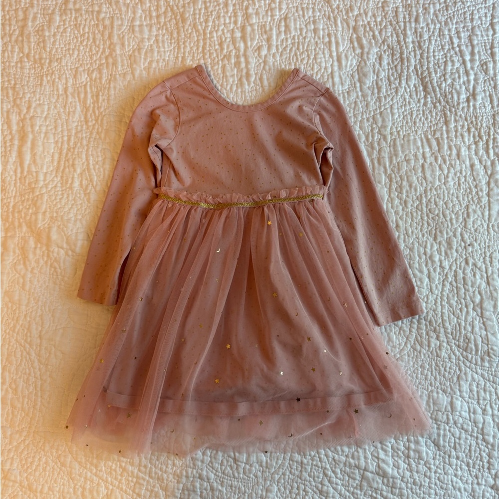 Hanna Andersson Pink Super Soft Shimmer Tulle Skater Dress